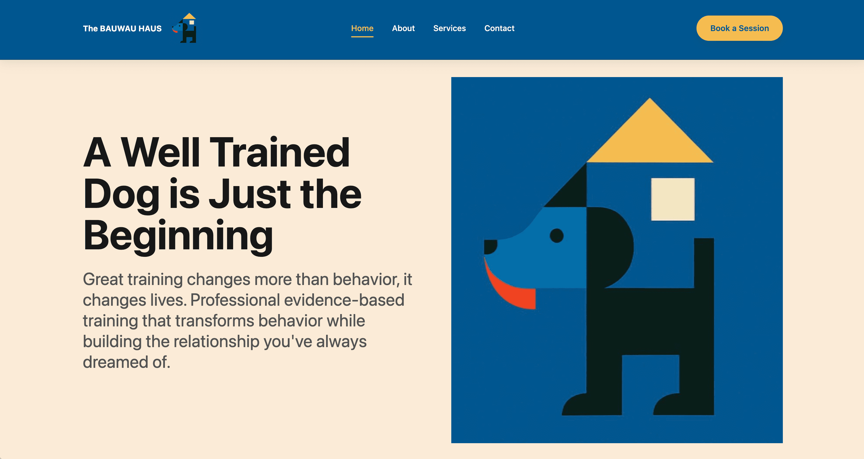 The BauWau Haus website homepage showing branding and layout